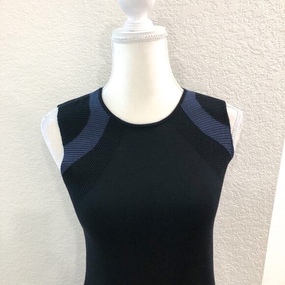 Vince Colorblock Multi-Stitch Sleeveless Wool Sweater Dress - Picture 4 of 14